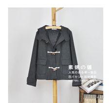 网红短款牛角扣图片